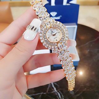 ĐỒNG HỒ NỮ CHÍNH HÃNG FUNMEI F2070 VÀNG FULL ĐÁ SWAROSKI FULLBOX TEM