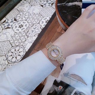 ĐỒNG HỒ NỮ CHÍNH HÃNG FUNMEI F2071 VÀNG ĐÍNH SWAROSKI FULLBOX TEM