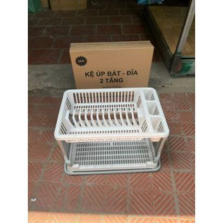 KỆ ÚP CHÉN 2 TẦNG KÈM KHAY HỨNG