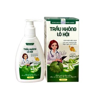 Dung Dịch Vệ Sinh Thiên Nhiên Trầu Không Lô Hội giúp làm sạch nhẹ nhàng, khử mùi, kháng khuẩn ngăn ngừa vi khuẩn hộp 150 ml