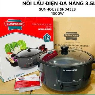 NỒI LẨU ĐIỆN ĐA NĂNG 3,5L SUNHOUSE SHD4523