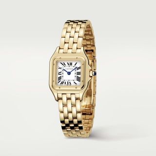 ĐỒNG HỒ NỮ CAO CẤP CATIƠR PANTHERE VUÔNG HAI SIZE MINI VÀNG MẶT TRẮNG