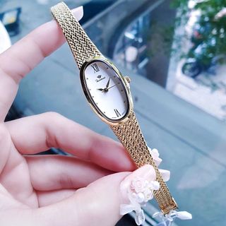 ĐỒNG HỒ NỮ CHÍNH HÃNG FUNMEI FL2147 MẶT OVAN DÂY LƯỚI FULLBOX TEM