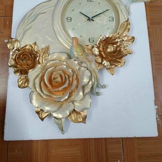 ĐỒNG HỒ TREO TƯỜNG MÁY SEIKO CAO CẤP ĐIÊU KHẮC NGHỆ THUẬT HOA