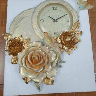 ĐỒNG HỒ TREO TƯỜNG MÁY SEIKO CAO CẤP ĐIÊU KHẮC NGHỆ THUẬT HOA