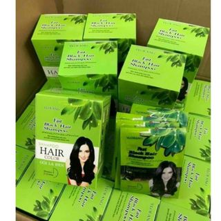 Dầu Gội Nhuộm Tóc Đen Và Nâu Phủ Bạc Phủ Màu Từ Thảo Dược An Toàn Cho Tóc Da