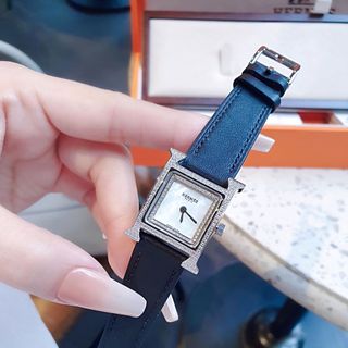 ĐỒNG HỒ NỮ CAO CẤP HERME HÊURE H VIỀN ĐÁ TẶNG KÈM DÂY DA VÒNG TAY