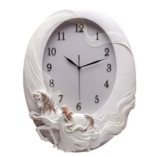 ĐỒNG HỒ TREO TƯỜNG MÁY SEIKO CAO CẤP ĐIÊU KHẮC NGHỆ THUẬT TUẤN MÃ