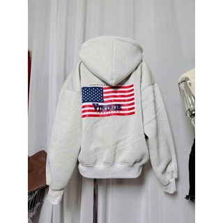 áo khoác nam nữ họa tiết cờ mỹ VINTAGE sau lưng