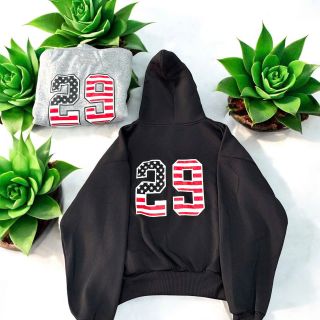 Áo khoác nỉ nam nữ in số 29 cờ logo in nổi