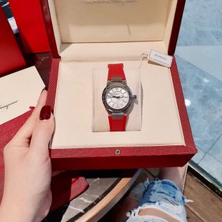 SALE NHANH MÁY THỤY ĐỒNG HỒ NỮ CAO CẤP SALVATHORE SILICONE ĐỎ