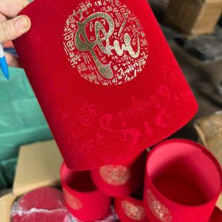 Trụ nhung cắm hoa phụ kiện trang trí tết