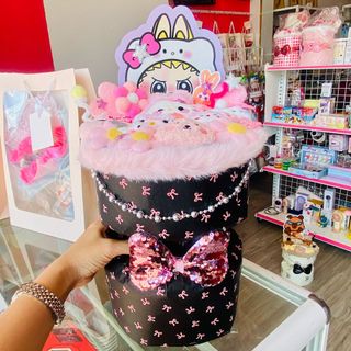 BÓ HOA GẤU SIZE LỚN TẶNG TÚI GIẤY ĐÈN LÀM QUÀ TẶNG 0817 - LADY'S PASSION