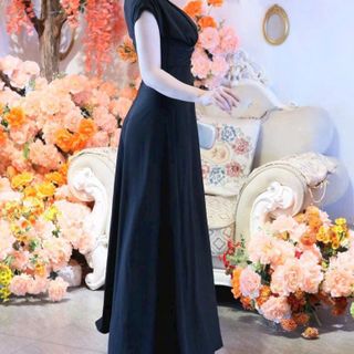 Đầm maxi nữ phối cổ v nhúng tay sang trọng hàng cao cấp