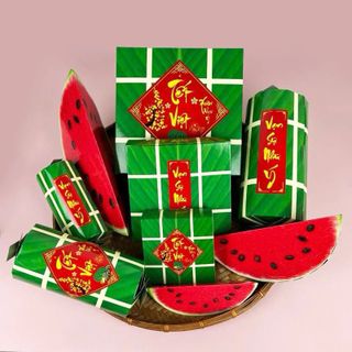 Dưa Hấu Size Trung Đồ Decor Trang Trí Tết Bằng Giấy