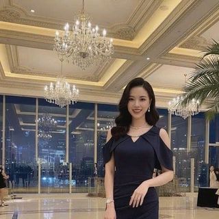 Đầm dạ hội dây chuyền cổ sang trọng hàng chất lượng