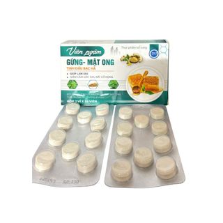 Viên Ngậm Gừng – Mật Ong giúp giảm ho, giảm đờm, giảm đau rát họng, khàn tiếng hộp 20 viên