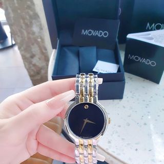 ĐỒNG HỒ NAM NỮ CAO CẤP MODADO VETURI MẶT ĐEN TRƠN LẺ SIZE