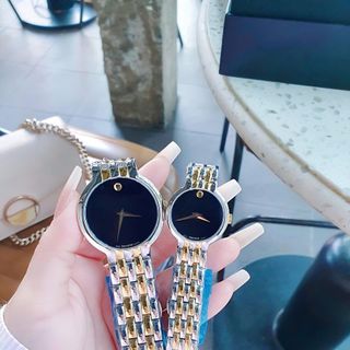 ĐỒNG HỒ NAM NỮ CAO CẤP MODADO VETURI MẶT ĐEN TRƠN LẺ SIZE