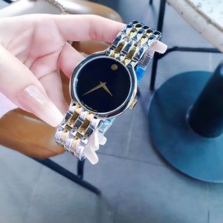 ĐỒNG HỒ NAM NỮ CAO CẤP MODADO VETURI MẶT ĐEN TRƠN LẺ SIZE