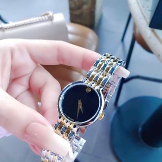 ĐỒNG HỒ NAM NỮ CAO CẤP MODADO VETURI MẶT ĐEN TRƠN LẺ SIZE