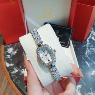 DEAL SALE ĐỒNG HỒ NỮ CAO CẤP RODAL DÂY BẠC MẶT BẦU VIỀN HỘT PHA LÊ