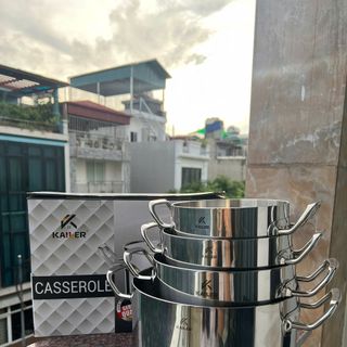 Nồi inox nắp kính Kailer size (16 18 20 24) cm - bán sỉ kailer, bán buôn kailer