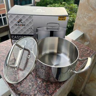 Nồi inox nắp kính Kailer size (16 18 20 24) cm - bán sỉ kailer, bán buôn kailer