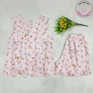 Bộ đùi nữ mặc nhà sát nách tole lanh 2 da loại 1