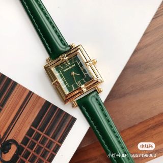 ĐỒNG HỒ NỮ CAO CẤP YXL MẶT VUONG DÂY DA XANH FULLBOX