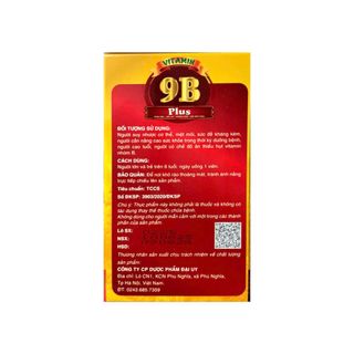 Viên uống Vitamin 9B Plus giúp tăng cường sức khỏe, tăng cường sức đề kháng hộp 100 viên