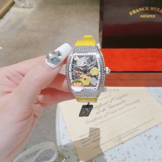 SIÊU RẺ ĐỒNG HỒ NỮ MÁY THUỴ SỸ PRANCK MULLER ĐÍNH ĐÁ MẶT HOA