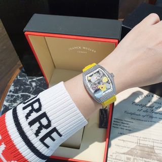 SIÊU RẺ ĐỒNG HỒ NỮ MÁY THUỴ SỸ PRANCK MULLER ĐÍNH ĐÁ MẶT HOA