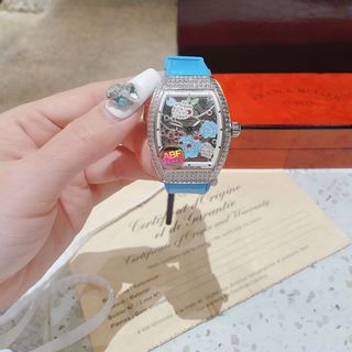 SIÊU RẺ ĐỒNG HỒ NỮ MÁY THUỴ SỸ PRANCK MULLER ĐÍNH ĐÁ MẶT HOA