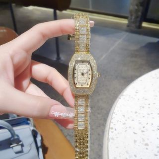 XẢ RẺ NỮ THỜI TRANG DAVÊNA MẶT BẦU ĐÍNH ĐÁ VÀNG