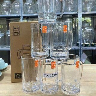 BỘ 6 LY THỦY TINH UỐNG BIA DELI TZ 2738- 1