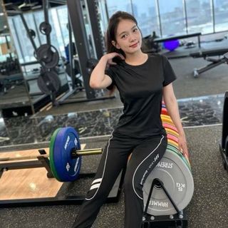 Quần jogger viền nữ chất thun poly