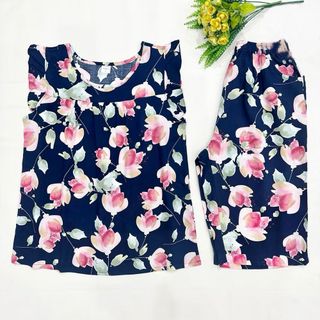 Đồ bộ trung niên tole lanh lửng cánh tiên