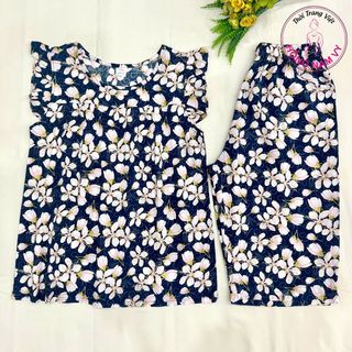 Đồ bộ trung niên tole lanh lửng cánh tiên