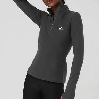 Áo cổ trụ nữ tay dài khoá vải chính phẩm