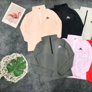 Áo cổ trụ nữ tay dài khoá vải chính phẩm