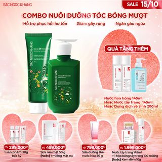 COMBO DẦU GỘI 26 THẢO DƯỢC [350G] + DẦU XẢ 26 THẢO DƯỢC [200G] TẶNG 1 TRONG 3