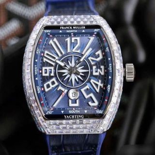 ĐỒNG HỒ NAM SIÊU CẤP PRANCK MULER AUTOMATIC DÂY CS BỌC DA XANH VIỀN XOÀN