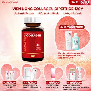 Viên Uống Collagen Dipeptide Sắc Ngọc Khang [Hộp 120 Viên] TẶNG 1 TRONG 2 QUÀ