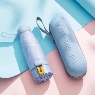 DÙ CHE MƯA MINI GẬP GỌN XUẤT HÀN CHỐNG TIA UV CÓ HỘP ĐỰNG