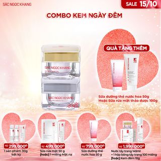 COMBO Kem Dưỡng Trắng Da - Mờ Nám Sạm Ngày & Đêm [Hộp 30g] TẶNG 1 TRONG 2 QUÀ