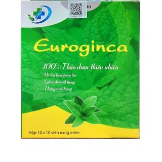 Viên uống Euroginca giúp làm giảm ho, giảm đau rát họng hộp 100 viên