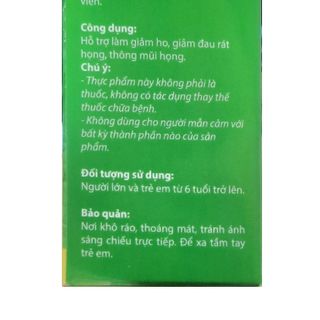 Viên uống Euroginca giúp làm giảm ho, giảm đau rát họng hộp 100 viên