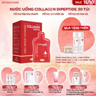 Nước Uống Collagen Dipeptide Sắc Ngọc Khang [Hộp 30 Túi] TẶNG 1 TRONG 3 QUÀ