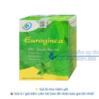 Viên uống Euroginca giúp làm giảm ho, giảm đau rát họng hộp 100 viên